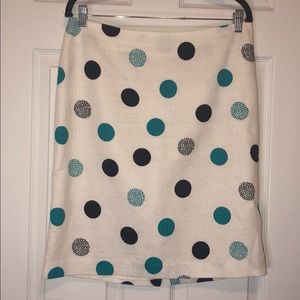 Talbots polka dot skirt